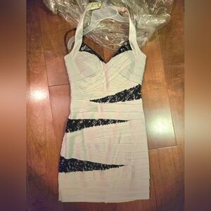 Sexy mini white bebe dress! Worn once. XS